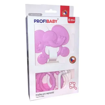 PROFIBABY Baby chrastítko slon s tvary pro miminko v krabici