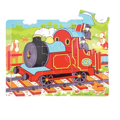 Bigjigs Toys Dřevěné puzzle vlak 9 dílků