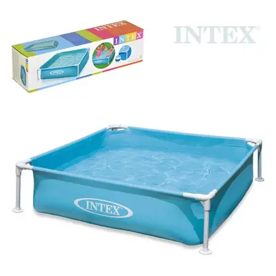 INTEX Baby bazén dětský čtvercový s rámem 122x30cm nadzemní samonosný 57173