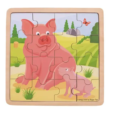 Bigjigs Toys puzzle - Prasátko se selátkem