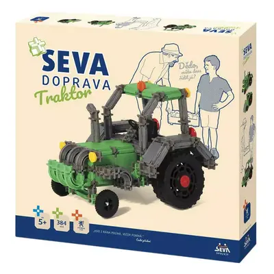 SEVA DOPRAVA Traktor polytechnická STAVEBNICE 384 dílků