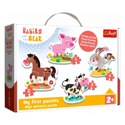 TREFL Baby puzzle Na farmě 4v1 (2,3,4,5 dílků)