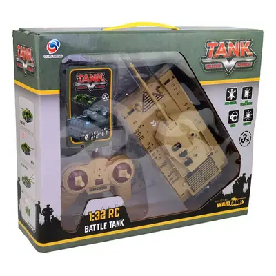 RC Tank 21cm na vysílačku 1:32 na baterie Světlo Zvuk 2 barvy