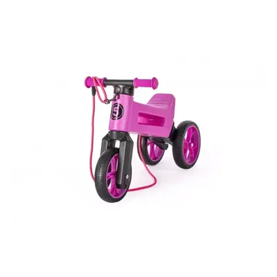 Odrážedlo FUNNY WHEELS Rider SuperSport fialové 2v1+popruh, výš. sedla 28/30cm nos 25kg 18m+ v s