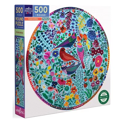 Kulaté puzzle Čtyři ptáčci 500 dílků