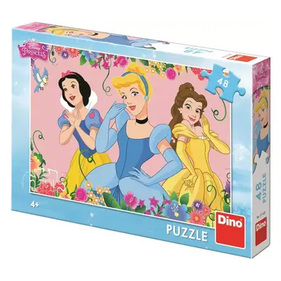 DINO Puzzle Disney Rozkvetlé Princezny 48 dílků 26x18cm skládačka v krabici