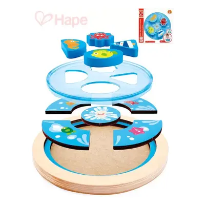 HAPE Baby puzzle kruhové moře skládačka v rámečku pro miminko