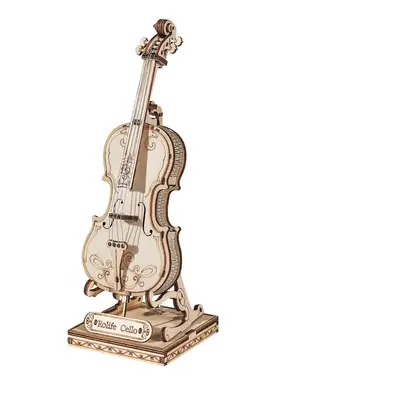 RoboTime dřevěné 3D puzzle Violoncello