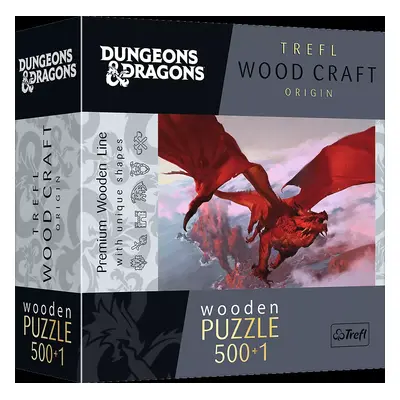 TREFL Wood Craft Origin puzzle Dungeons&Dragons: Starověký červený drak 501 dílků