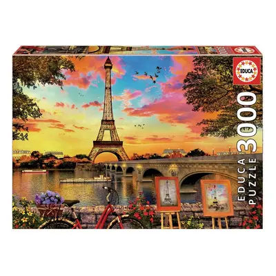 Puzzle 3000 dílků - Západ slunce v Paříži