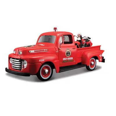 Maisto - Harley-Davidson Custom, 1948 Ford F-1 Pick up + 1936 EL Knucklehead, 1:24