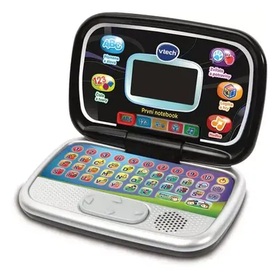 Vtech První notebook dětský zábavný počítač s aktivitami na baterie černý CZ Zvuk