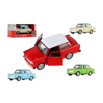 Auto Welly Trabant 601 Klasic kov/plast 11cm 1:34-39 na volný chod 4 barvy v krabičce 15x7x7cm