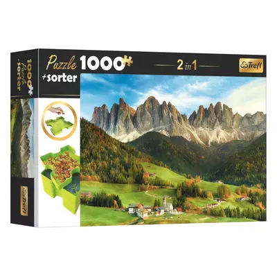 TREFL Puzzle s třídičem 2v1 Dolomity, Itálie 1000 dílků