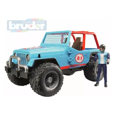 Bruder Modré auto JEEP s řidičem