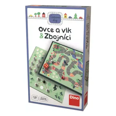 DINO Hra Ovce a vlk + Zbojníci cestovní 2v1