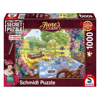 SCHMIDT Secret puzzle June&#039;s Journey: Čaj v zahradě 1000 dílků