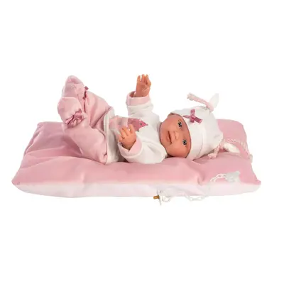 Llorens 26312 NEW BORN HOLČIČKA - realistická panenka miminko s celovinylovým tělem - 26 cm