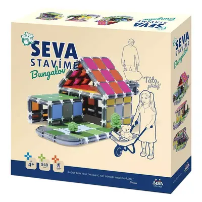 SEVA Stavíme - Bungalov plastová STAVEBNICE 458 dílků