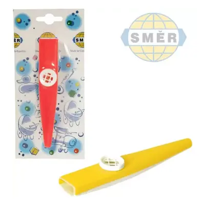 SMĚR KAZOO plastový foukací hudební nástroj 12cm 3 barvy