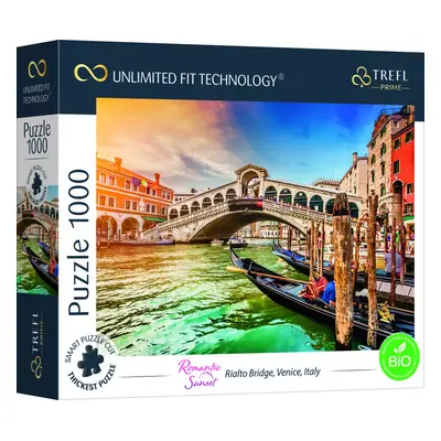 Puzzle prémiové Romantická západ slunce most Rialto Banátky