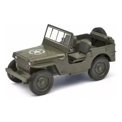 Auto vojenské kovové Jeep Willys MB 11cm zpětný chod