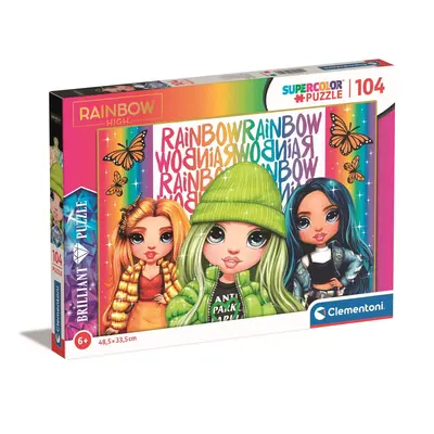 CLEMENTONI Brilliant puzzle Rainbow High: Poppy, Jade a Skyler 104 dílků