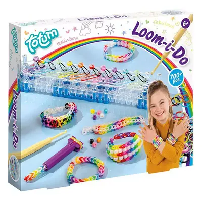 UDĚLEJ SI NÁRAMEK Gumičky LOOM BANDS 700ks + tkalcovský stav s korálky