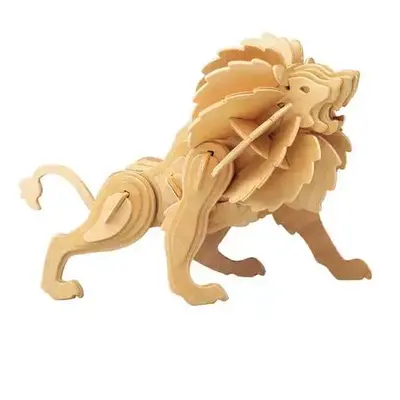 Woodcraft Dřevěné 3D puzzle lev