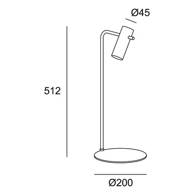 LEDS-C4 LEDS-C4 Nude Curved stolní lampa E27 černá