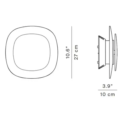 Luceplan Luceplan Luthien LED nástěnné světlo 2 700K růžová