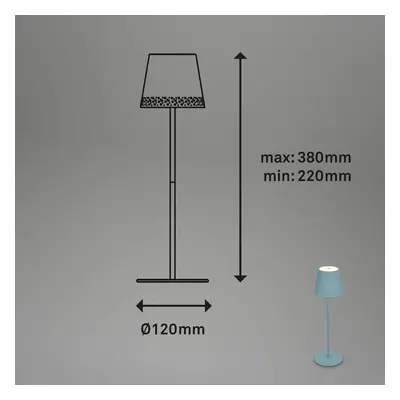 Briloner LED stolní lampa Kiki s baterií 3 000K, modrá