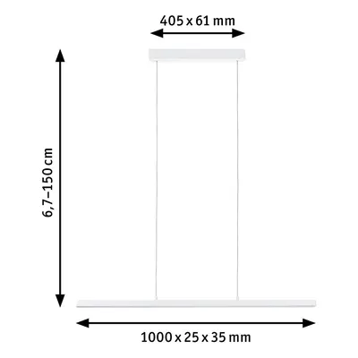 Paulmann Paulmann Lento LED závěsné ZigBee CCT dim bílá