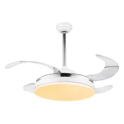 Globo Cabrera LED stropní ventilátor, CCT, bílý