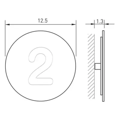 Absolut/ Radius Nerezové domovní číslo Kulaté - 2