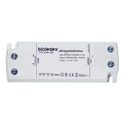 Bioledex LED napájecí zdroj ZTR-2040-106 24 V DC 20 W