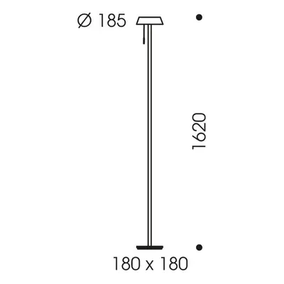 Oligo OLIGO Glance LED stojací lampa červená matná