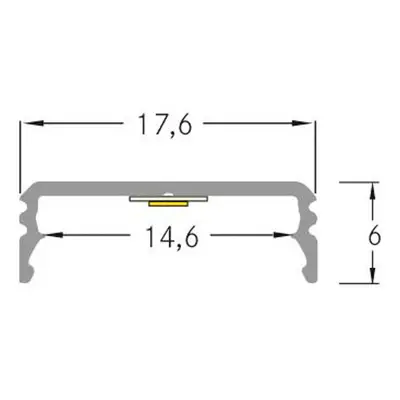 BRUMBERG BRUMBERG Jeden LED profil pro povrchovou montáž, hliníkový, plochý, 2 metry
