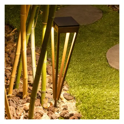 Les Jardins LED solární pochodeň Tinka, výška 52 cm, corten