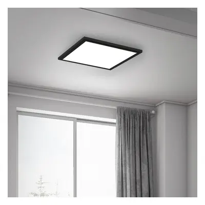 Briloner LED panel Simple, černý, ultra plochý, 30x30cm