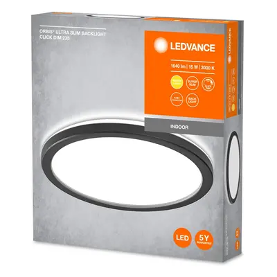 LEDVANCE LEDVANCE Orbis Ultra Slim, černá, Ø 23,5 cm