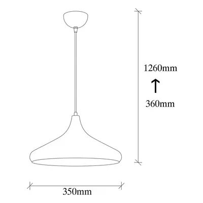 Opviq Závěsné světlo Berceste 207-S Ø35cm černá/zlatá