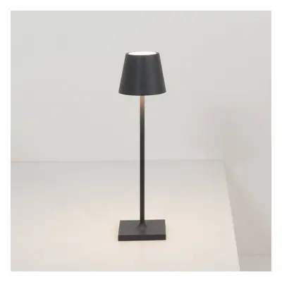 Zafferano Zafferano Poldina mikro dobíjecí lampa, IP65 černá