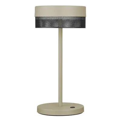 HELL LED stolní lampa Mesh, baterie, 30cm písková/černá