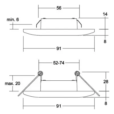 BRUMBERG BRUMBERG Adapt LED bodovka downlight, chrom matný