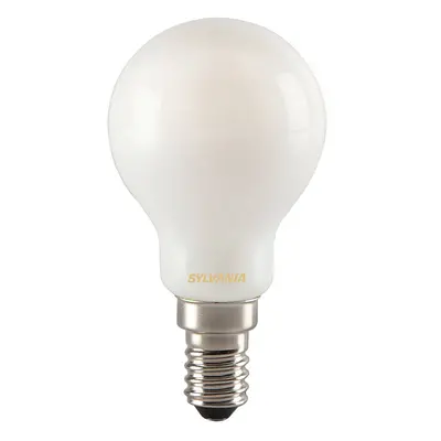 Sylvania Kapková LED žárovka E14 ToLEDo RT Ball 4,5W 827 satin