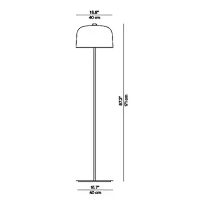 Luceplan Luceplan Zile stojací lampa, černá matná