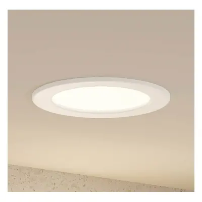 PRIOS Prios LED vestavné svítidlo Cadance, bílé, 17 cm, stmívatelné