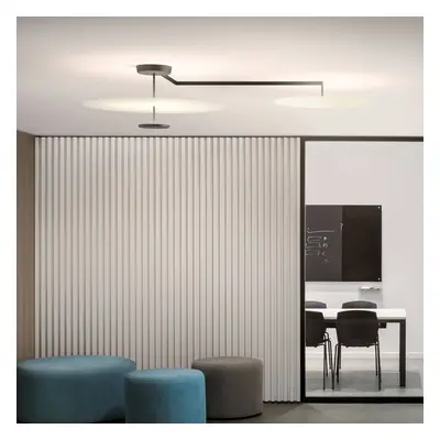 Vibia Vibia Flat LED stropní světlo 3 zdroje Ø 90cm bílá