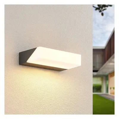 Lucande Venkovní nástěnné svítidlo Lucande LED Golnar, antracit, 25 cm